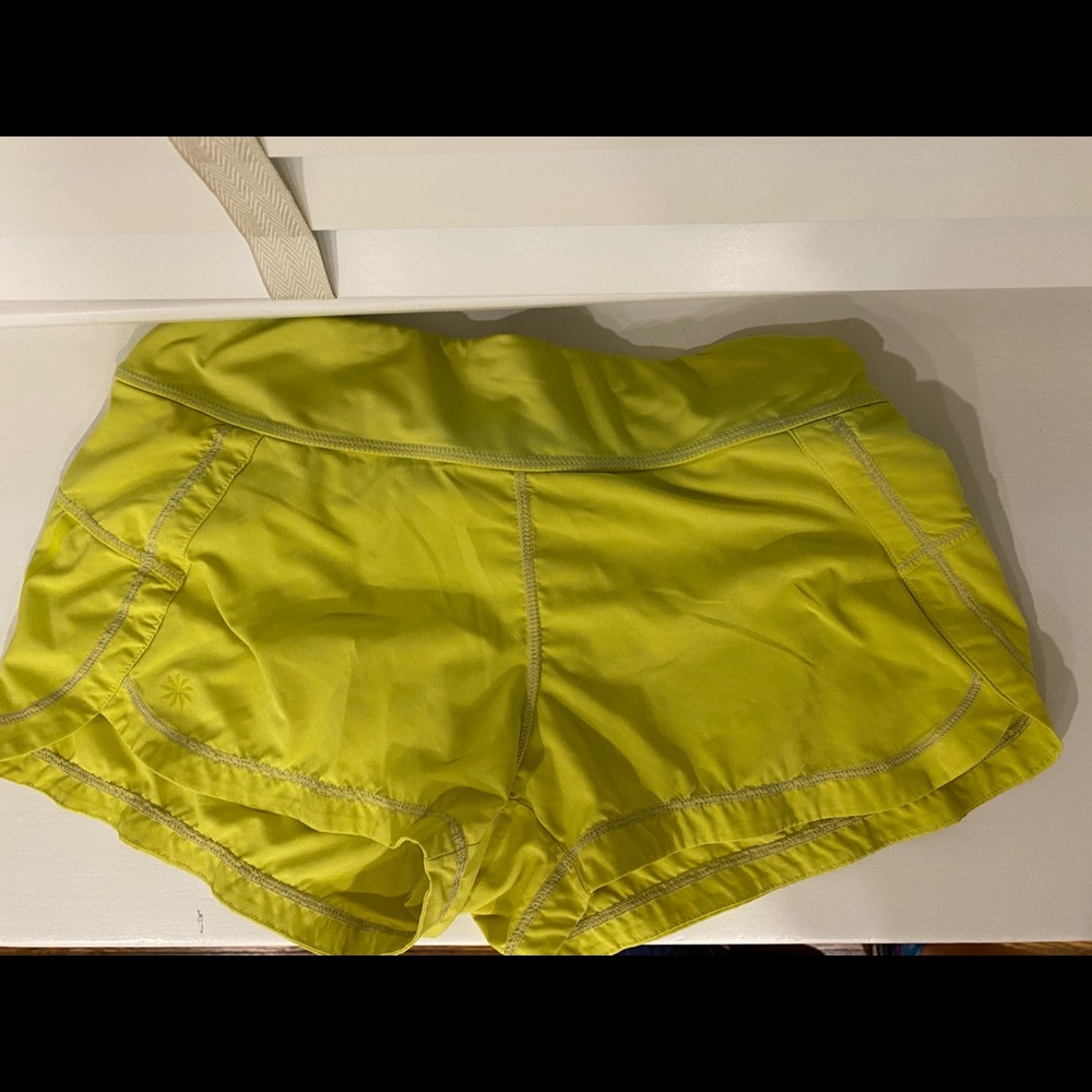 Athleta running shorts in bright green - XS